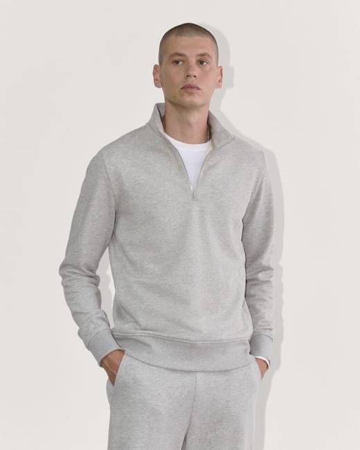 The Off-Duty Terry Quarter-Zip |  Heathered Grey