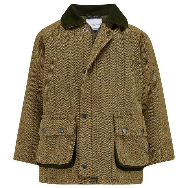 Lyall Greenbelt Children's Tweed Coat - Sand
