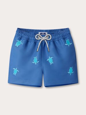 Bestickte Staniel Badeshorts Turtles Hold On für Jungen
