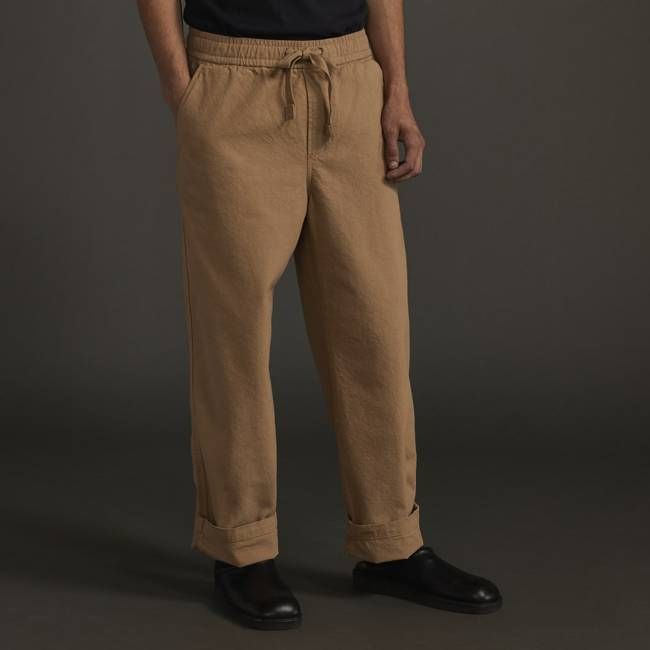 The Canvas Organic Cotton Drawstring Pant | Cappuccino