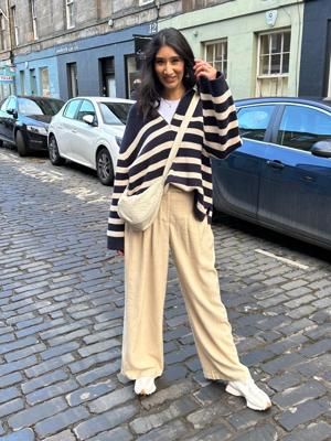 Lana - Trousers - Sand