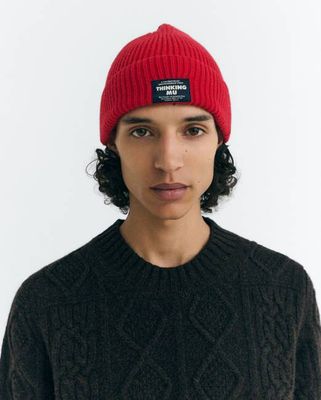 Red wool Amor beanie