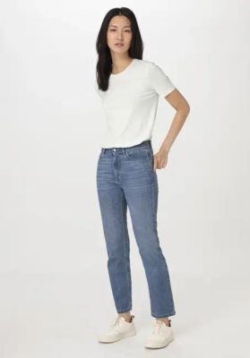 BEA High Rise Straight jeans made from organic denim