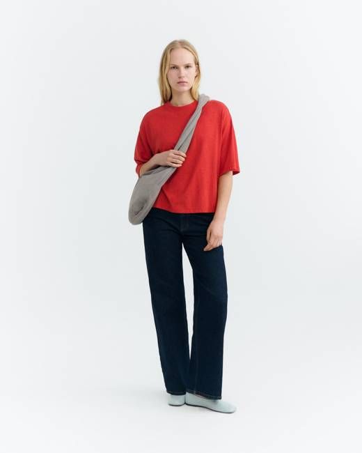 Hemp Lena oversize red T-shirt