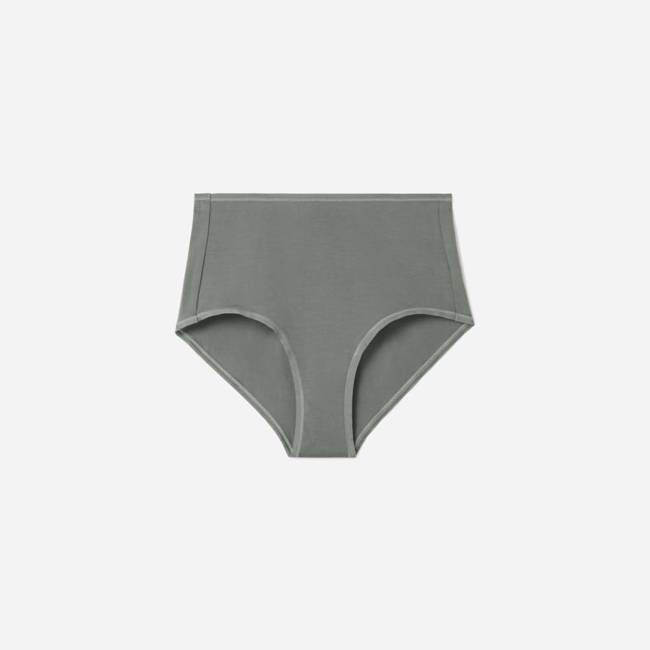 The Cotton High-Rise Hipster | Dark Sage