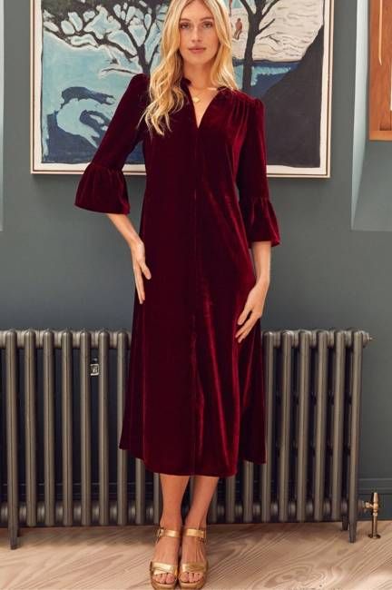 Astrid Velvet Dress | Ruby