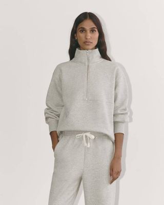 Luxe Fleece Half-Zip Sweatshirt | Heathered Grey