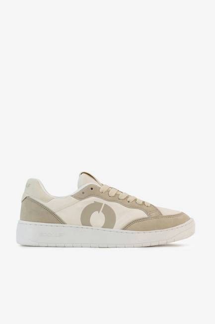 BEIGE DEIA VEGAN LEATHER TRAINERS