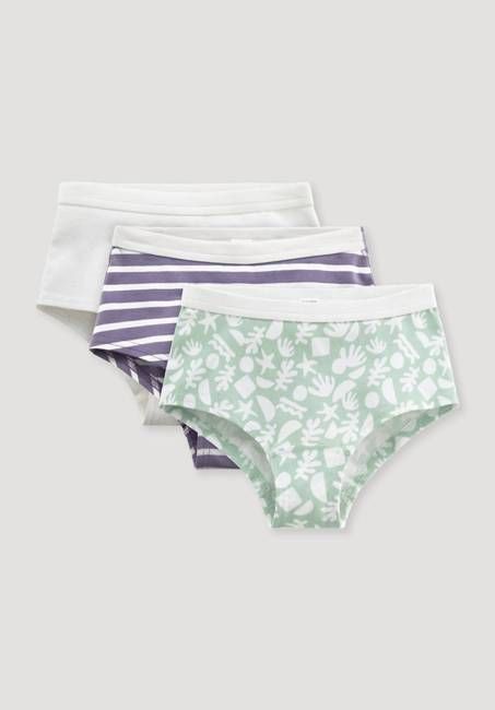 Girls' Panty Regular Cut 3-Pack made from organic cotton