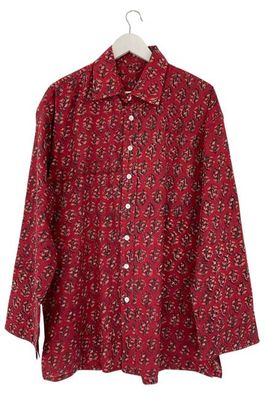 Cotton Blockprint Shirt Madder Jodhpur Edit