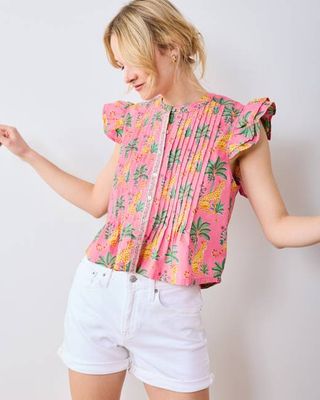 Leopard Mirage - Katie Blouse - Pink Palace