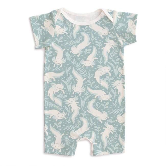 Summer Romper - Axolotls Surf Blue