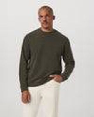 Beach Fleece Crew | Men's Dark Oregano Heather Sweatshirt | Vuori