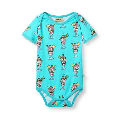 Ulmer Babybody mit kurzen Ärmeln und Eisbechern