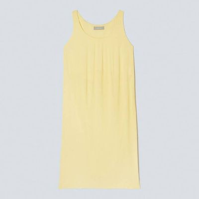 The Naia™ Ripple Tank Dress | Pastel Yellow
