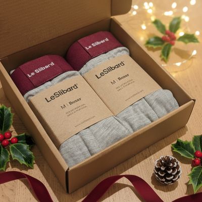 Xmas Box - Boxer Heather Grey