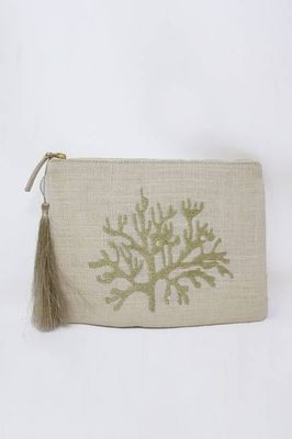 Coral Clutch | White/Gold