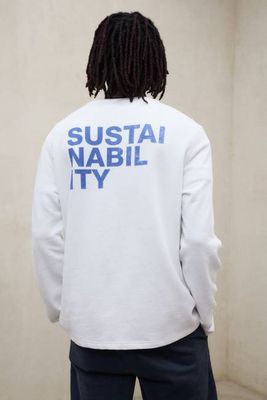 WHITE SUSTANO LONG-SLEEVED T-SHIRT