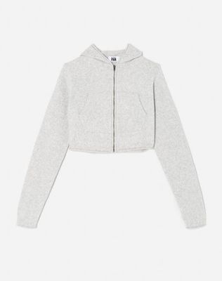 Mini Knit Hoodie - Heather Grey
