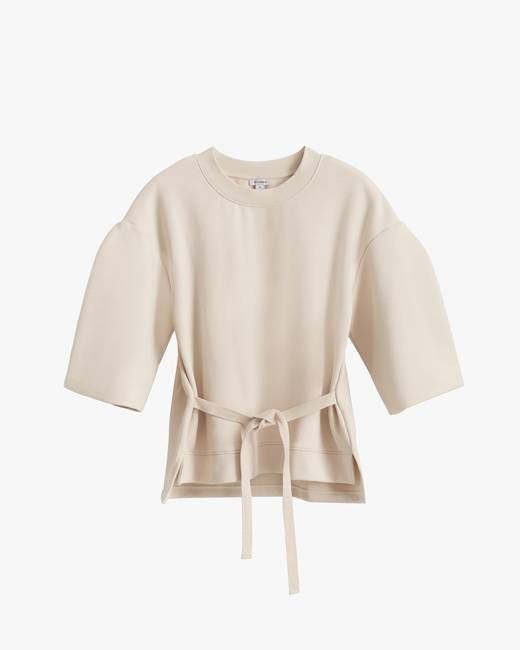Terry Sculpted Sleeve Sweatshirt