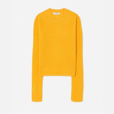 Waffle Slim Pullover - Clementine