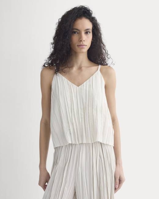 Crinkle Trapeze Tank | Birch