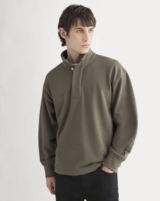 Off-Duty Terry Pullover | Olive Night