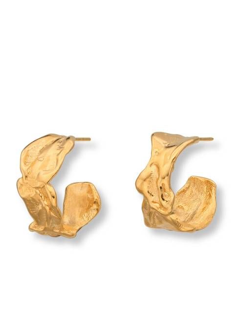 Vacation Hoop Earrings Gold