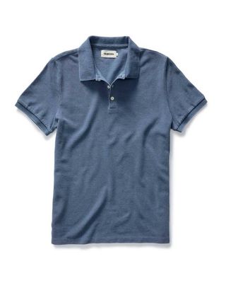 The Pacific Polo in Washed Indigo Pique