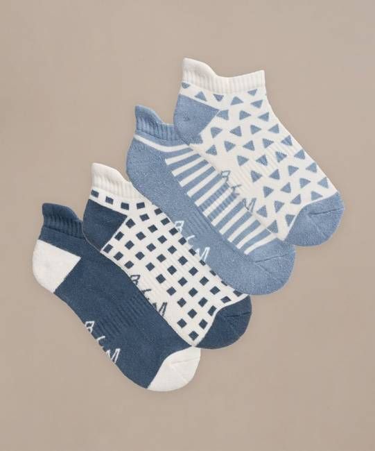 Womens Patterned Trainer Socks - 4 Pack - Size 4-7