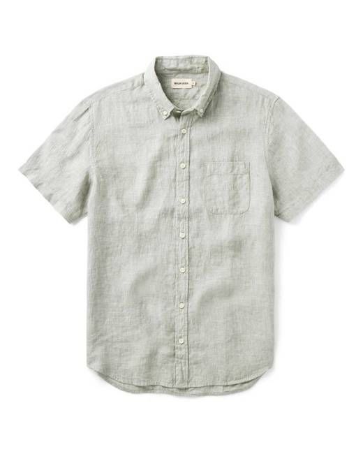 The Short Sleeve Jack in Sage Linen