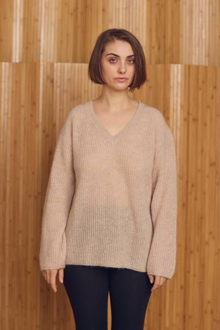 Ecru Wool Sweater