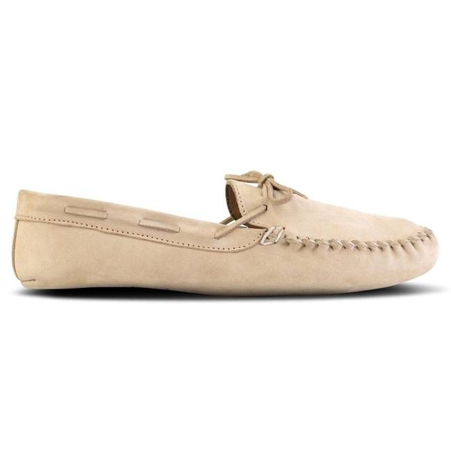 The Women's Moccasin in Oatmeal ~ Wide