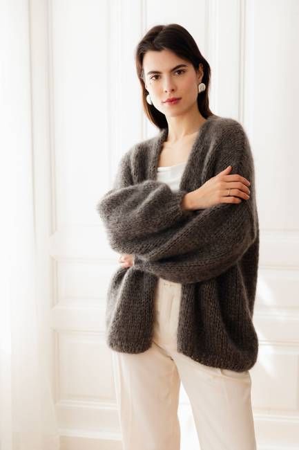 Mohair Oversized Cardigan - Medium Long