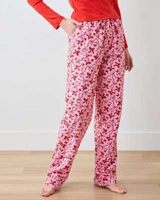 Red Ribbons - PJ Pants - Pink Tinsel