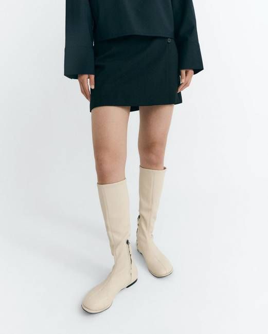 Thinking Mu Tania Cool Wool Mini Skirt