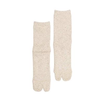 NODAL Cotton Silk Tabi Sock – Beige | Made in Japan
