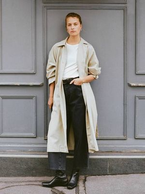 Oversized Trench, Organic Twill, Khaki