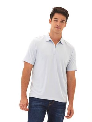 Erick Peached Pique ¼ Zip SS Polo