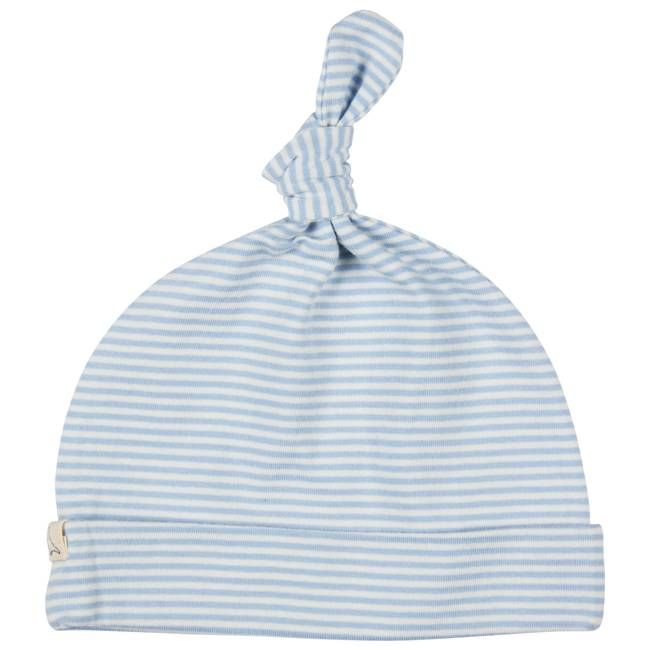 Knotted Hat (Fine Stripe) - Sky Blue