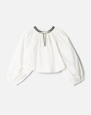 Victorian Cut Off Blouse - Vintage Ivory