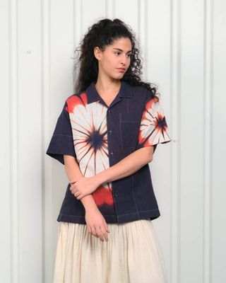 Greetings Shirt SS - Pink Flower Clamp