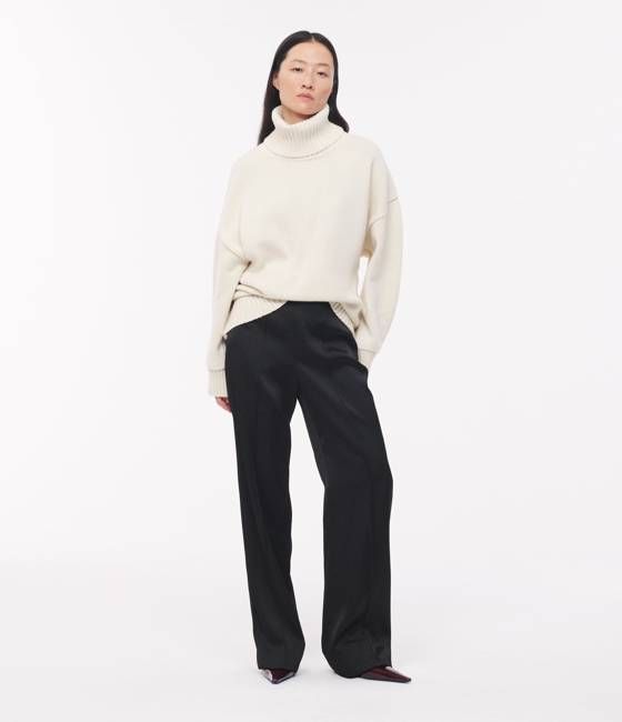 Cashmere Oversized Turtleneck | Ivory
