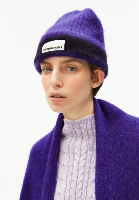 JUPILAA STRIPED UN-WASTED BEANIE | indigo lilac-night sky