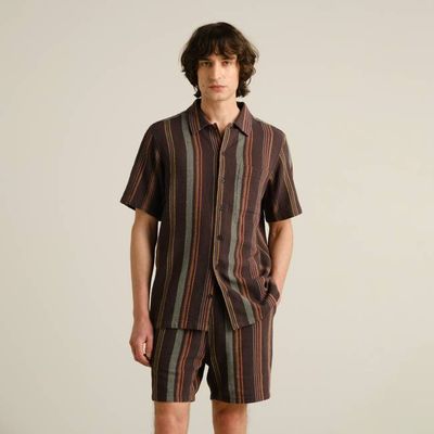 DEDICATED - Shirt Brantevik Stripe Phantom Black