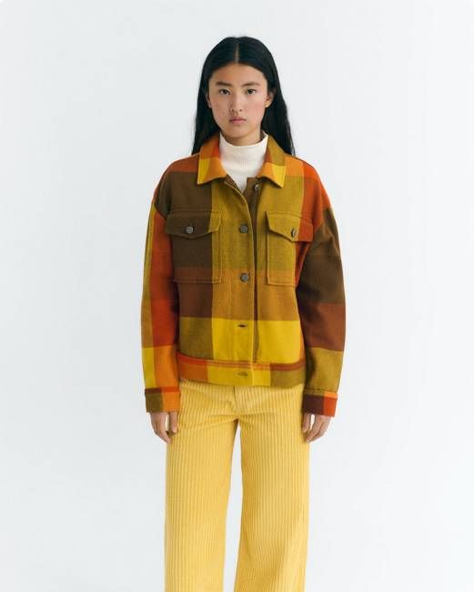 Brown checkered Frans jacket