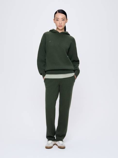 Archive Womens Recycled Cashmere Tapered Track Pants—Rosemary Green