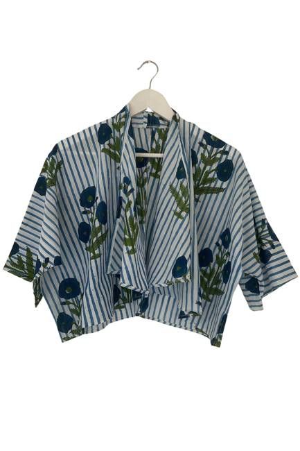 NEW! Block Print Waterfall Bolero No.106