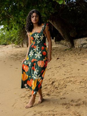 Evie Smocked Dress | Paradise