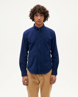 Dark blue micro corduroy Ant shirt